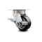 Service Caster 4 Inch Kingpinless Rubber on Aluminum Wheel Swivel Caster with Brake SCC SCC-KP30S420-RAR-SLB - alternate 1